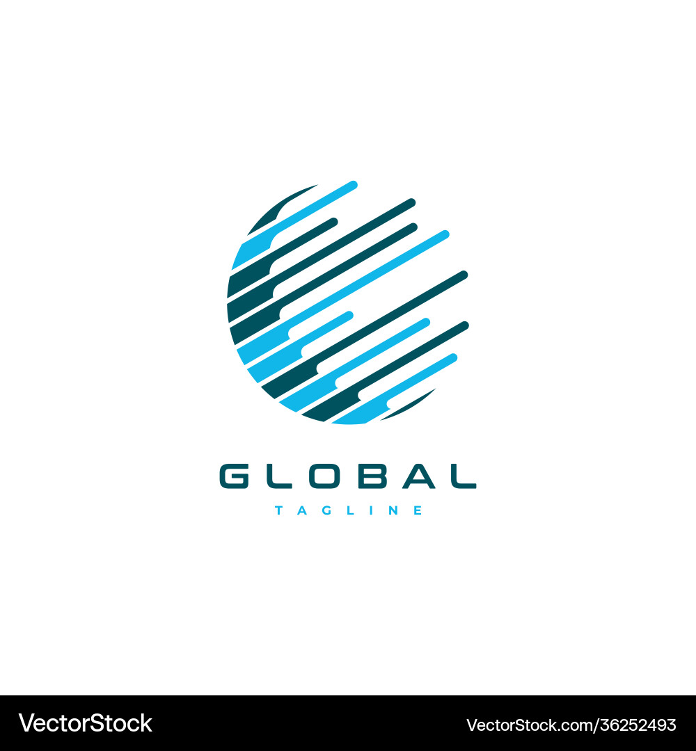 Global tech logo Vector Images & Graphics for Commercial Use | VectorStock