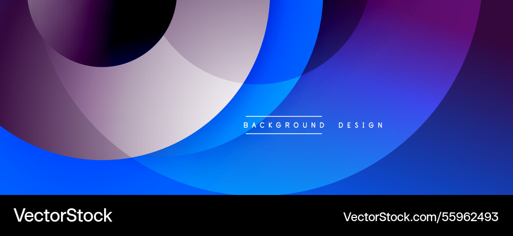 Layered circular shapes in vivid colors form Vector Image