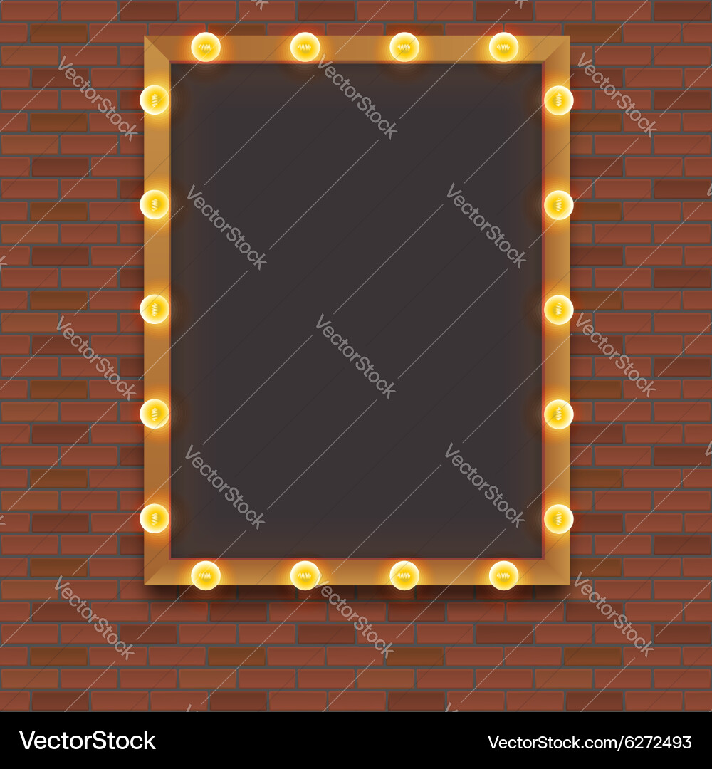 Light bulb frame with space vector image