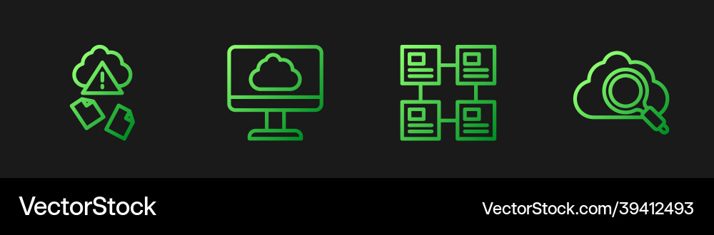 Linienhierarchie Organogramm Diagramm Cloud Hacking Linienhierarchie Organogramm Diagramm Cloud Hacking vektorbild