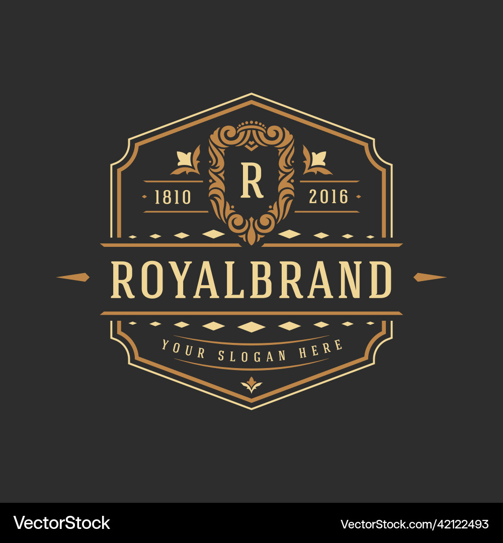 Luxury logo template object for logotype Luxury logo template object for logotype vector image