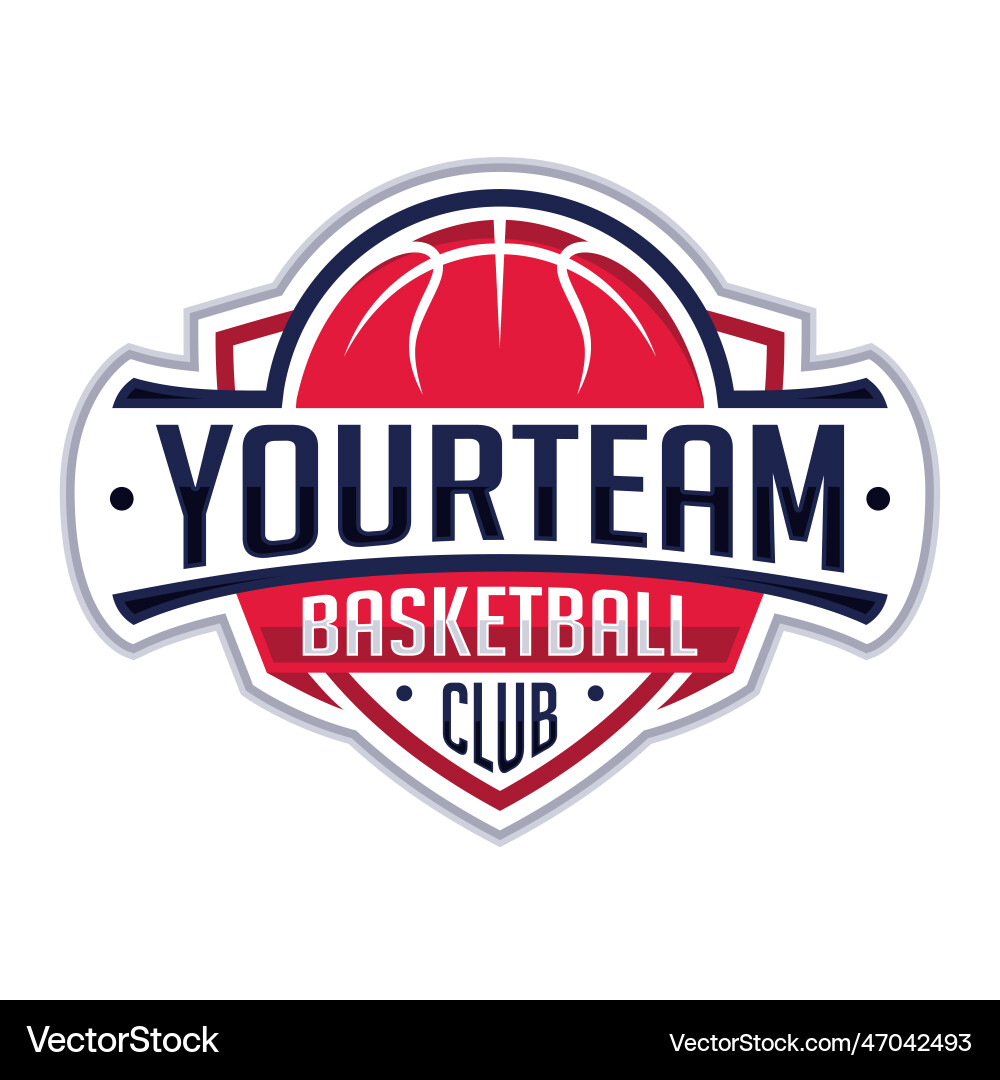 Modern professional basketball club emblem logo Vector Image