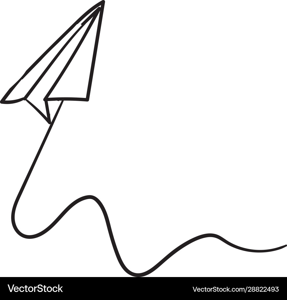 Paper plane drawing using continuous single one Paper plane drawing using continuous single one vector image