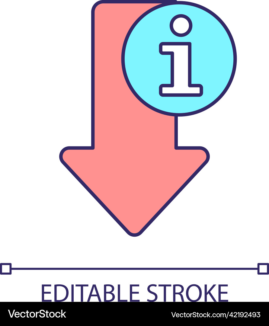 Reducing information overload rgb color icon Reducing information overload rgb color icon vector image