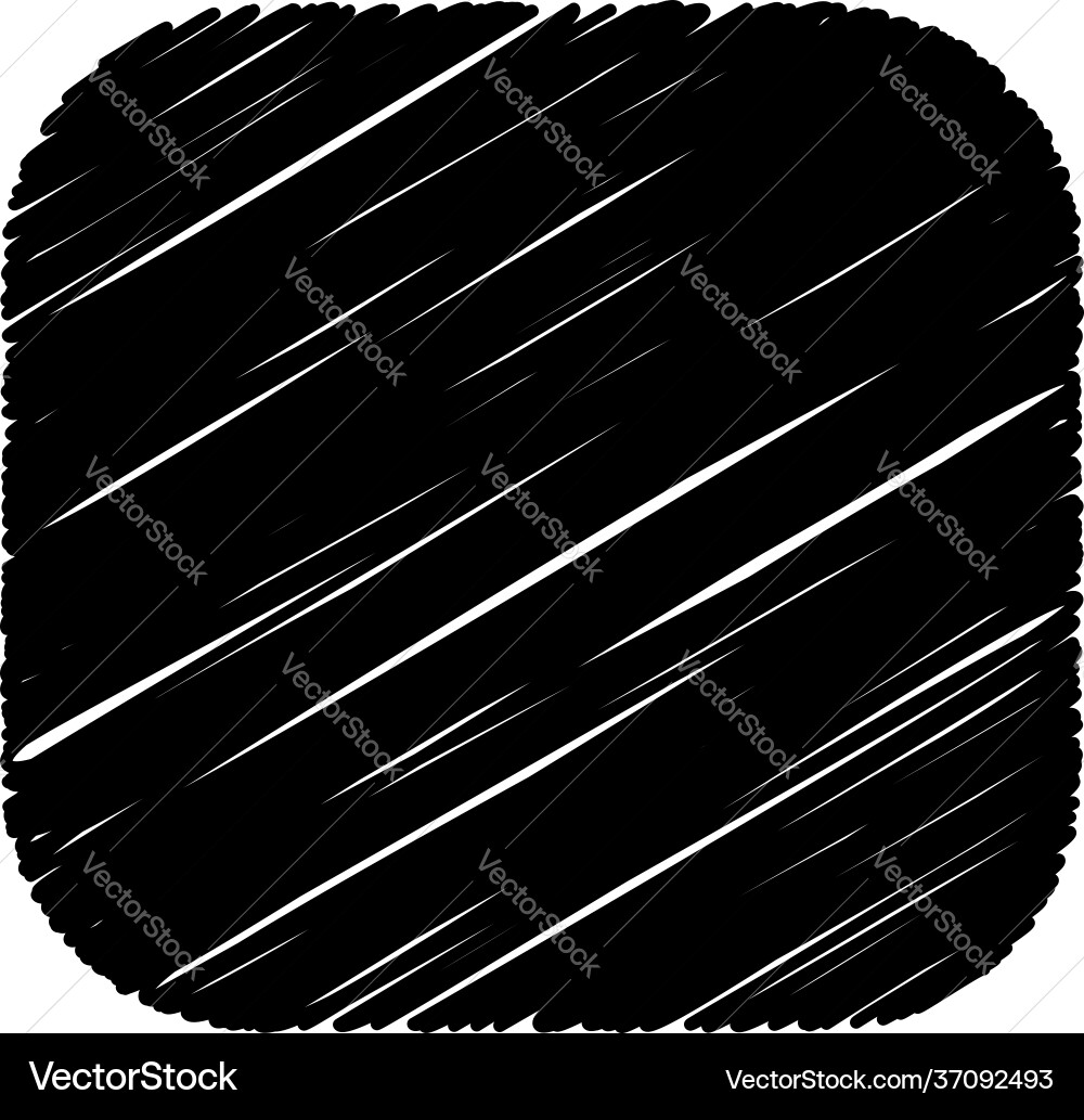 Rounded square with sketchy scribble doodle Rounded square with sketchy scribble doodle vector image