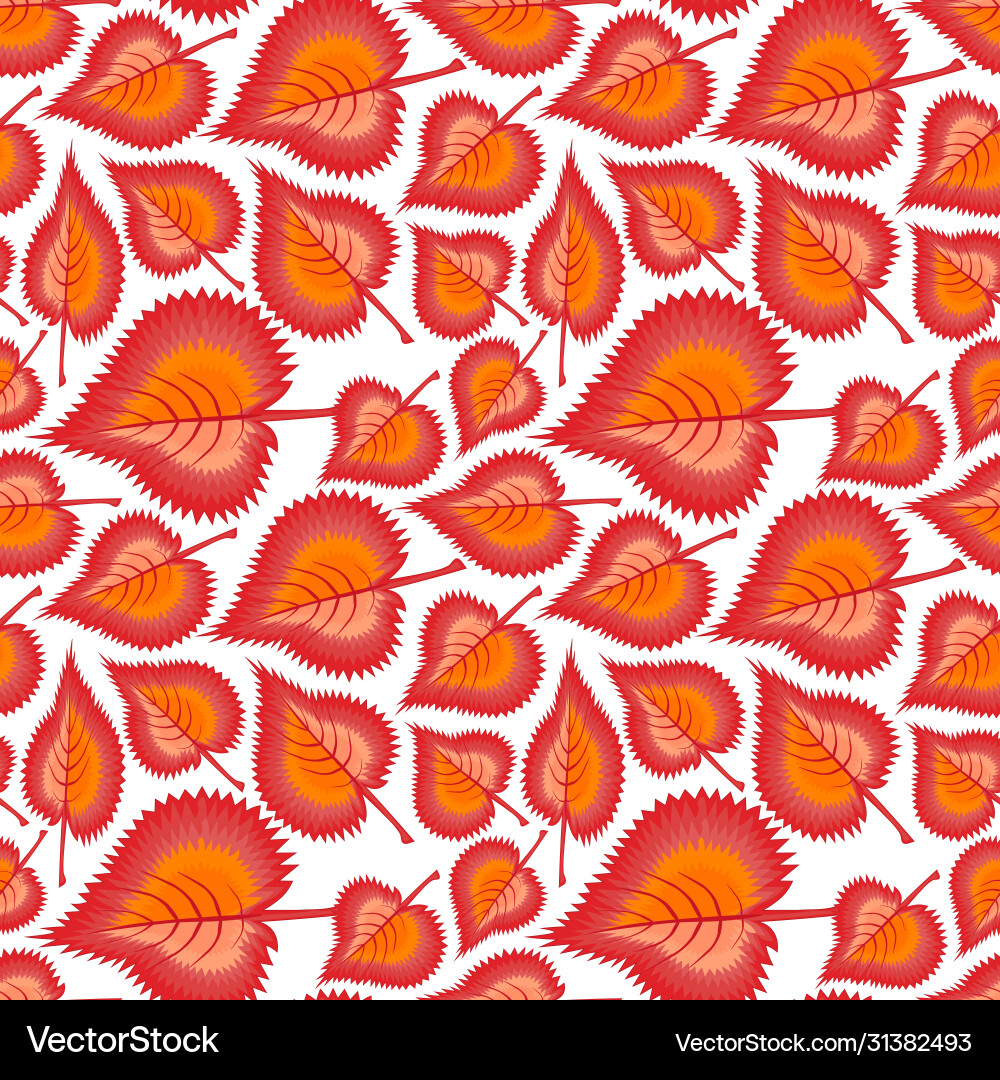 Square seamless pattern leaf background vector image