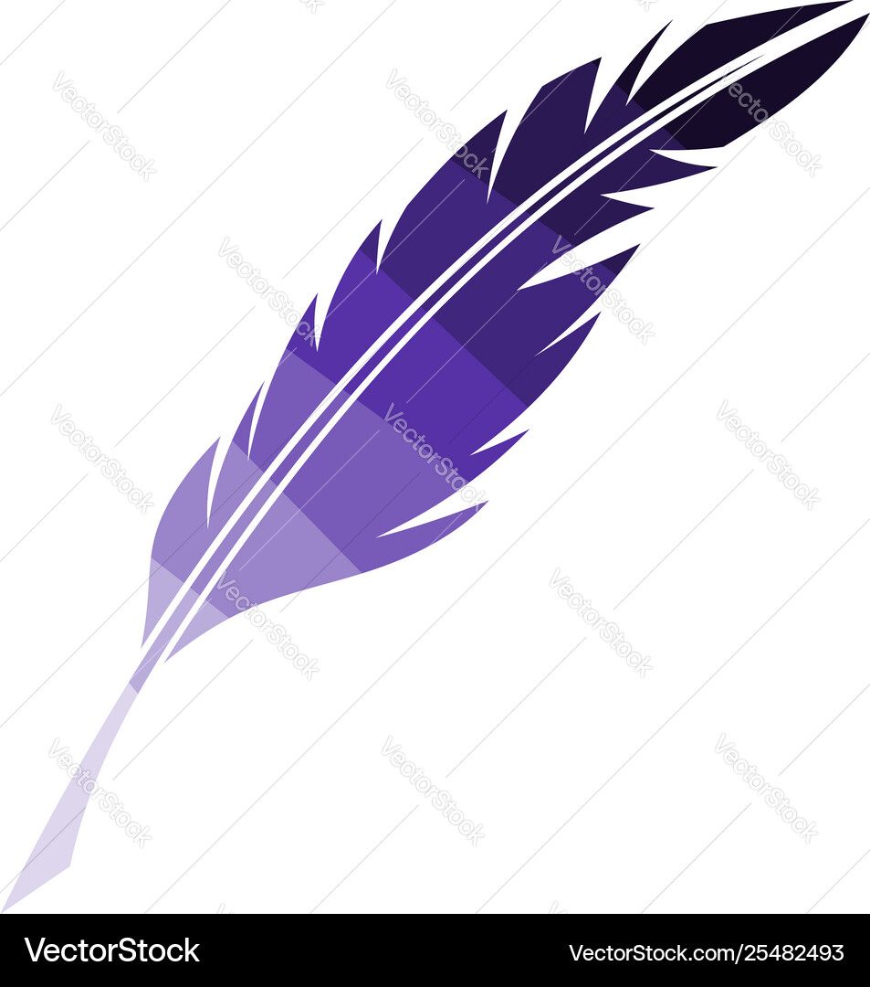 Writing feather icon Writing feather icon vector image