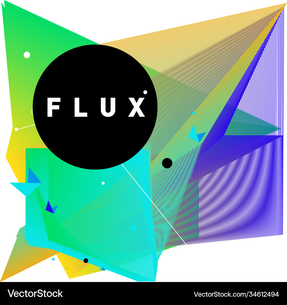 3d colorful wave background dynamic flux effect Vector Image