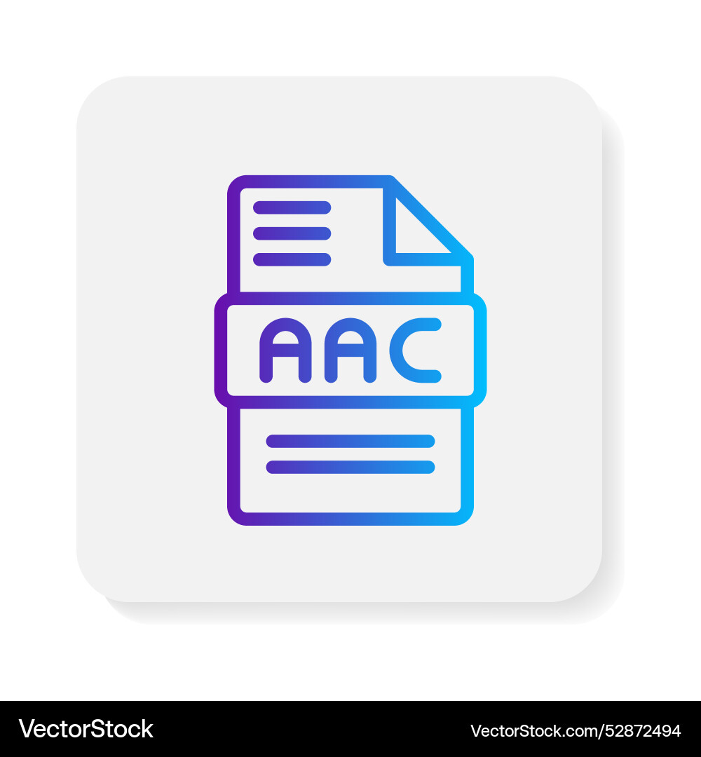 Aac document file flat icons format files Aac document file flat icons format files vector image