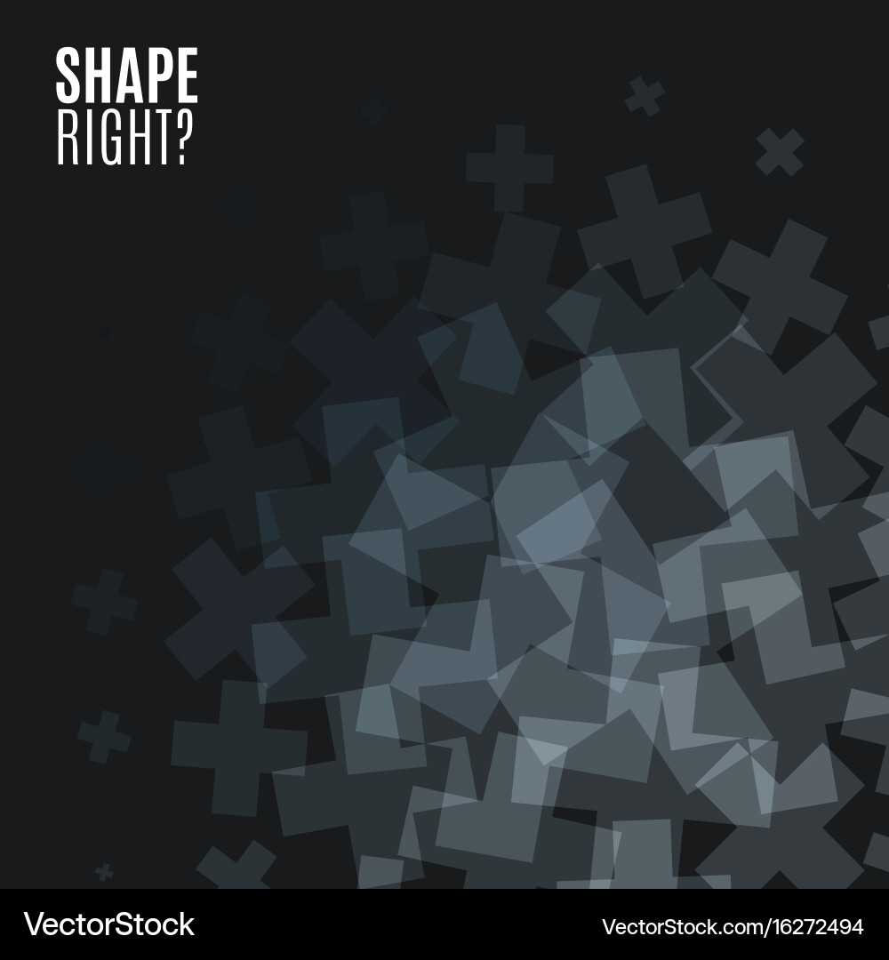 Abstract design elements with cross Vector Image