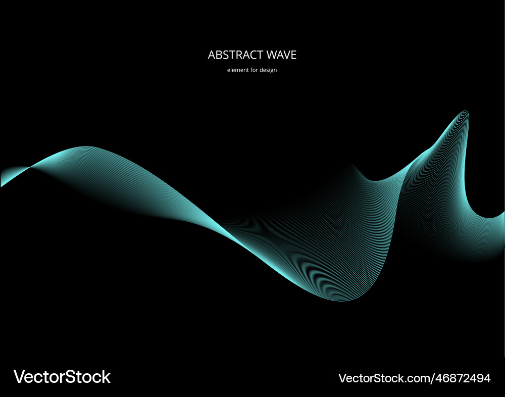 Abstract wave element for design digital vector image