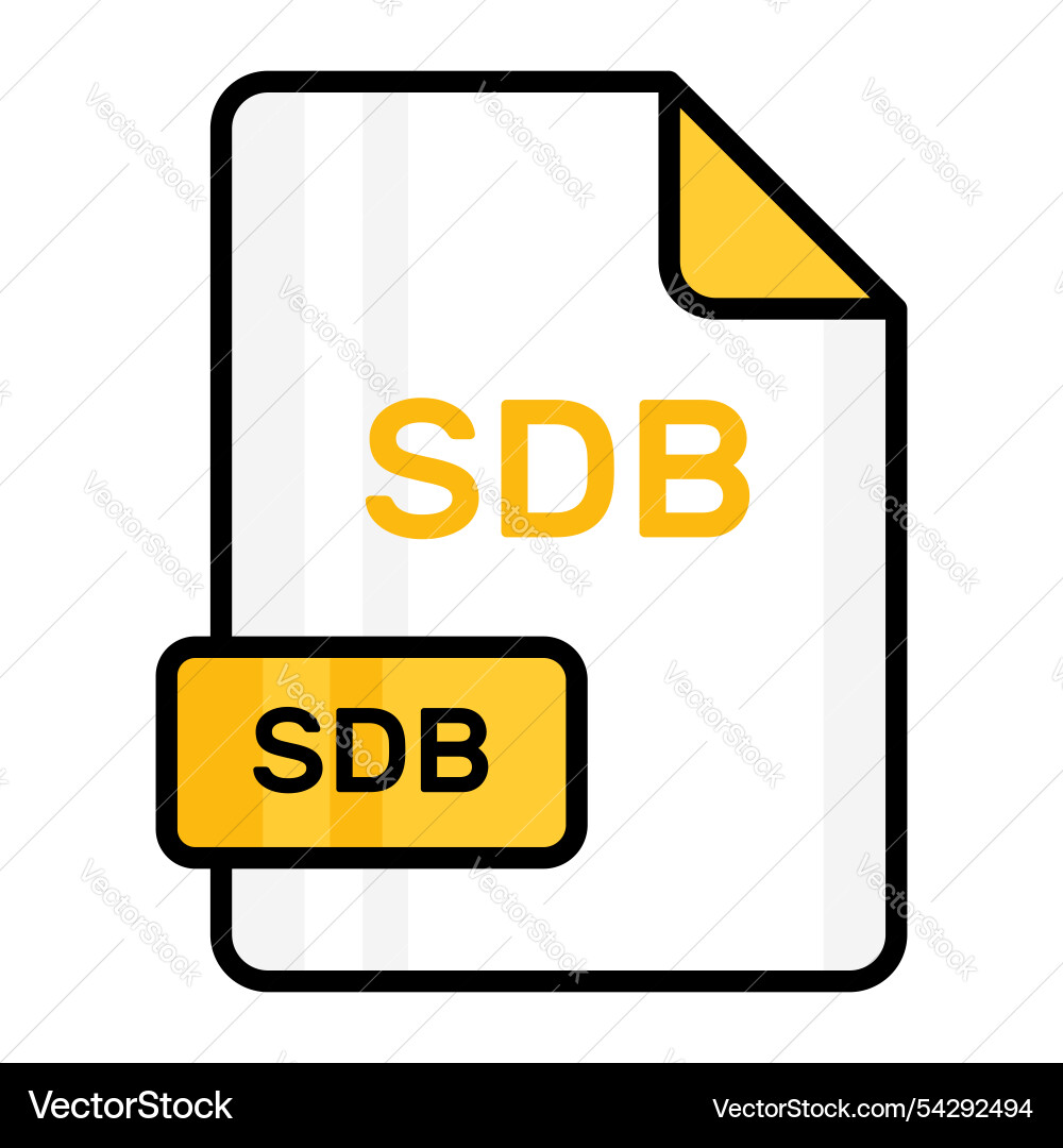An amazing icon of sdb file editable design vector image