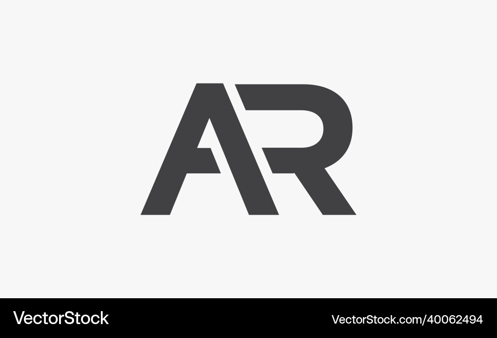 Ar Letter Logo modernes Konzept isoliert auf weiß Ar Letter Logo modernes Konzept isoliert auf weiß vektorbild