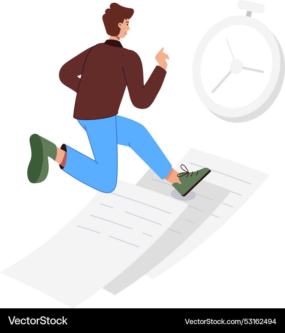 Basic rgbcharacter based flat of time Vector Image