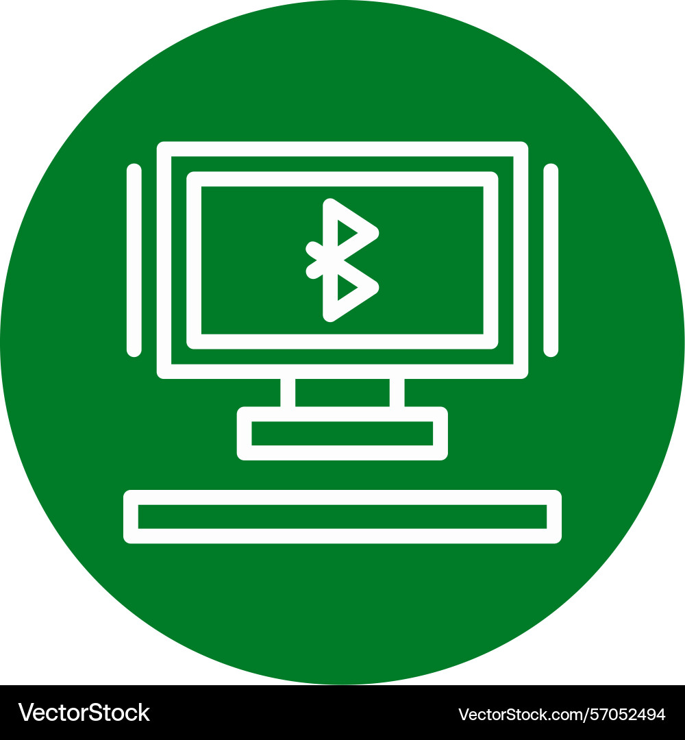 Bluetooth line circle style icon design Vector Image
