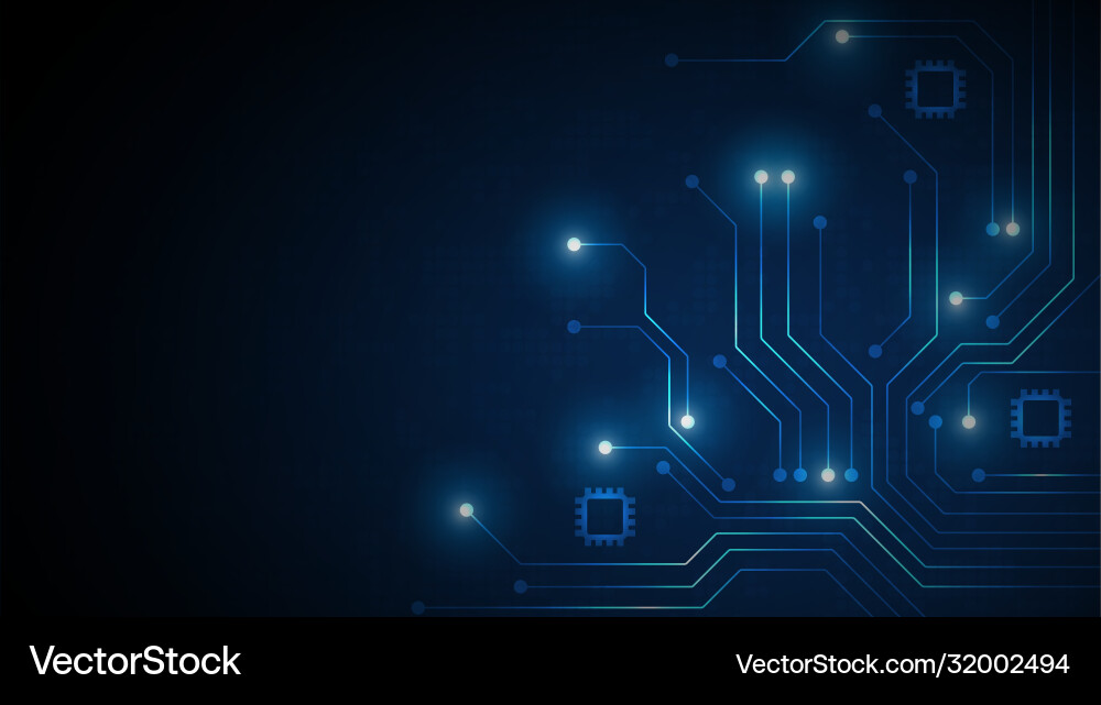Circuit technology background with hi-tech Circuit technology background with hi-tech vector image