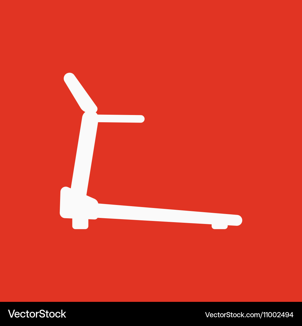 Cross trainer machine icon running symbol vector image