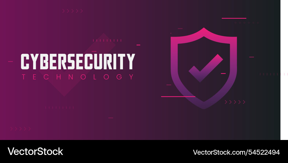Cyber security background shield check in futuris Vector Image