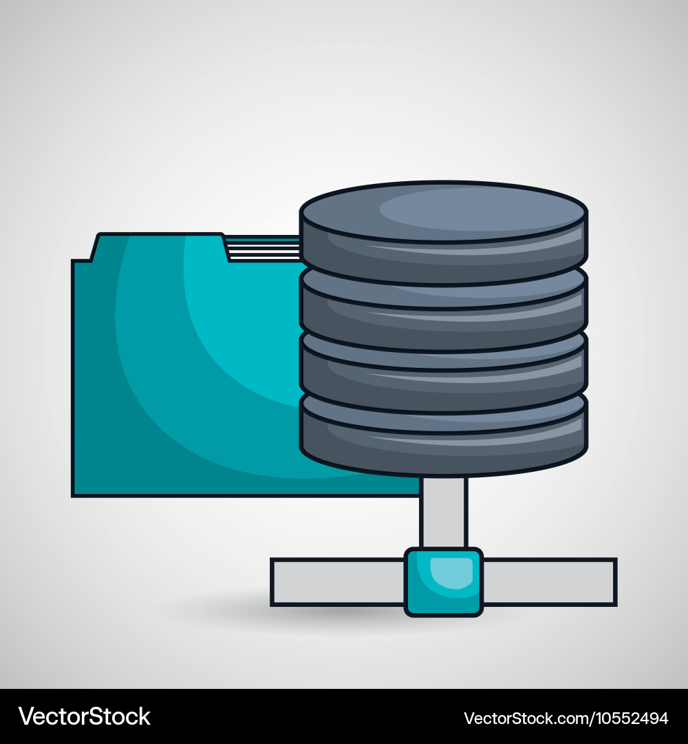 Data base file folder vector image
