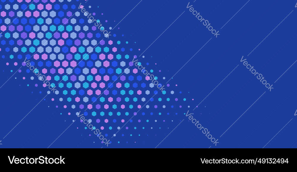 Geometric abstract hexagon multi color background vector image