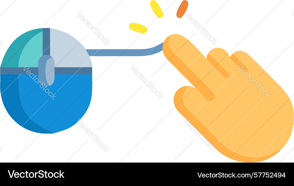 Hand clicking computer mouse cursor icon design vector image