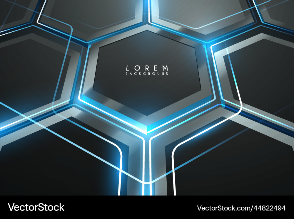 Hexagonal Tech Background vector image