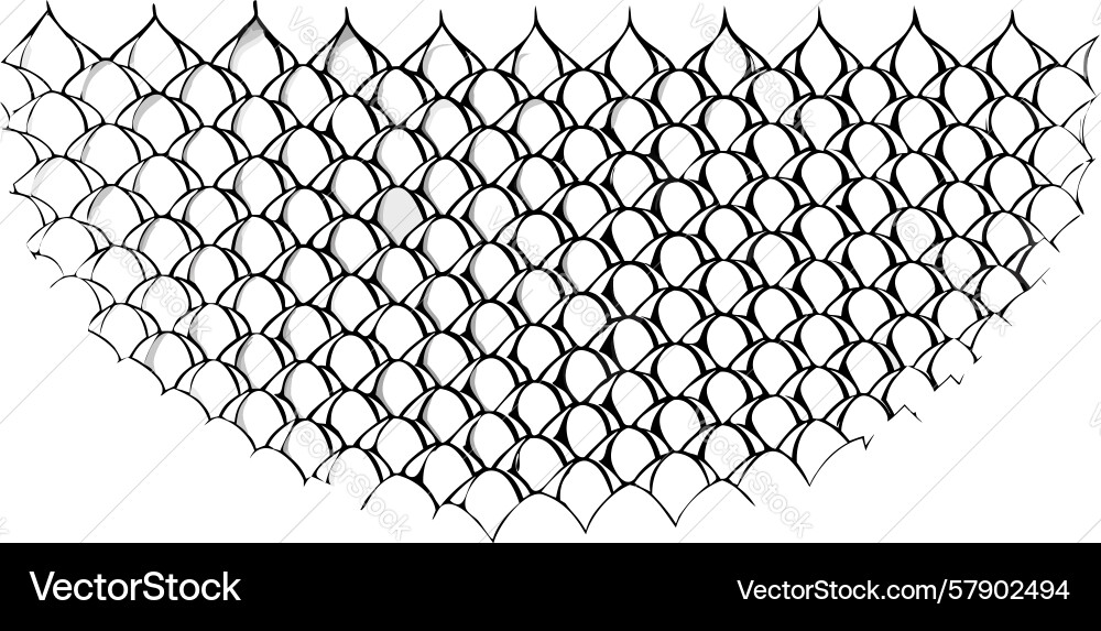 Interlocking hexagonal chain link pattern vector image