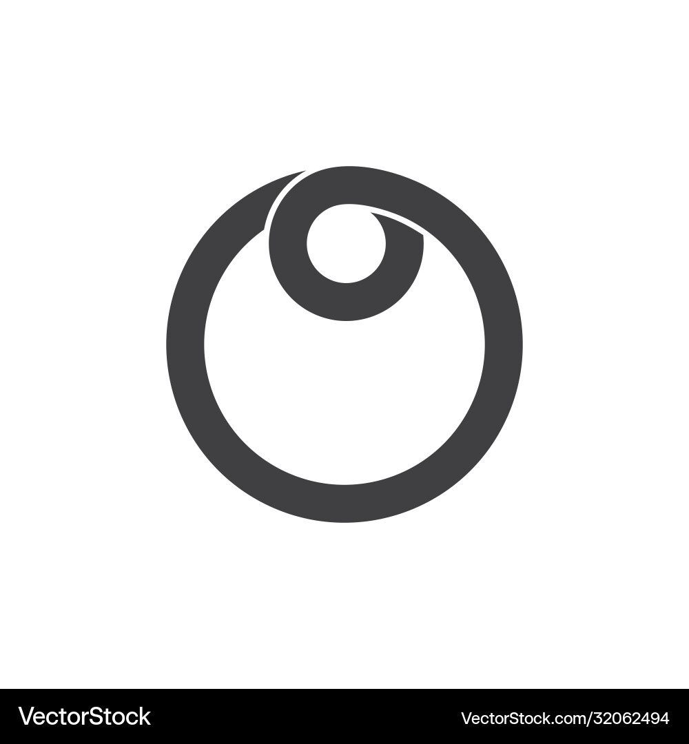 Loop overlapping circle curly simple logo Vector Image