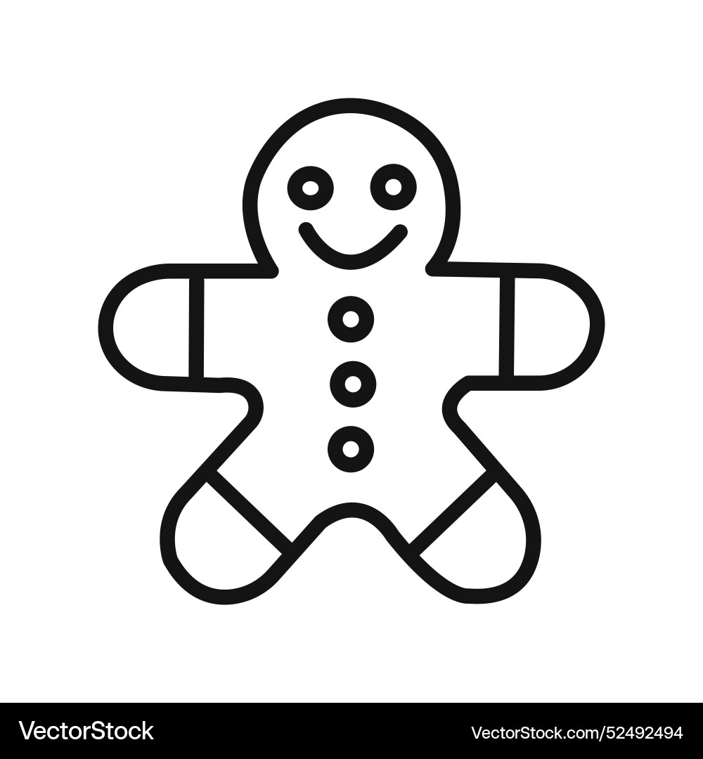 Man cookie icon linear graphics set Vector Image
