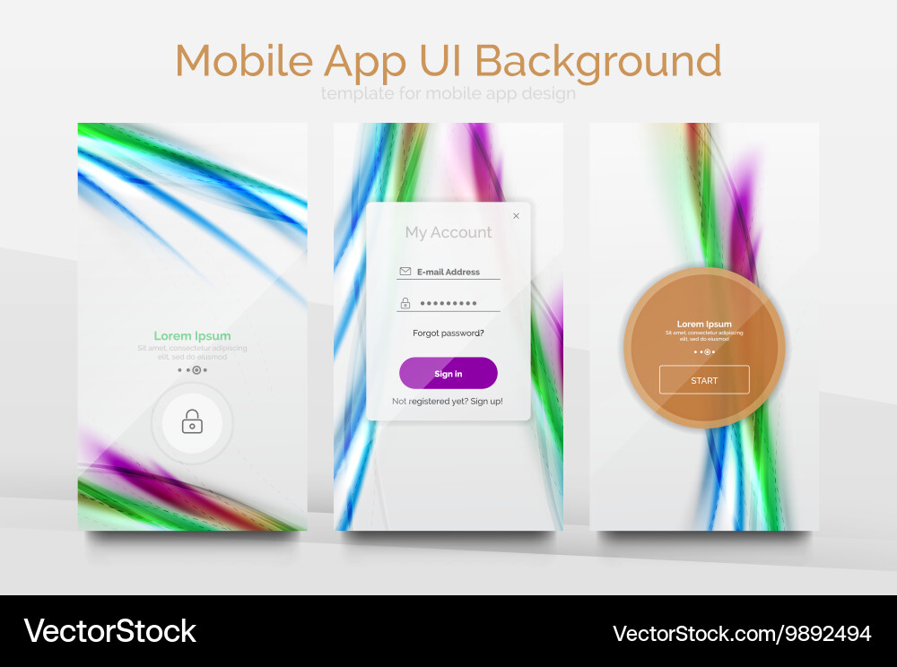 Mobile application interface background design Vector Image