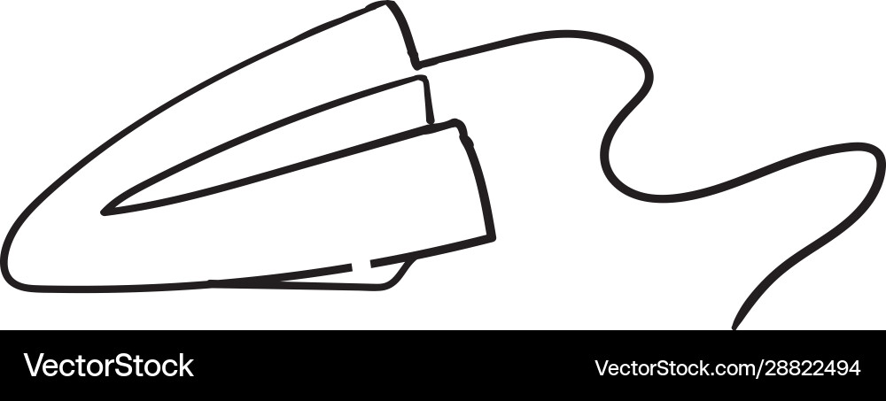 Paper plane drawing using continuous single one Vector Image