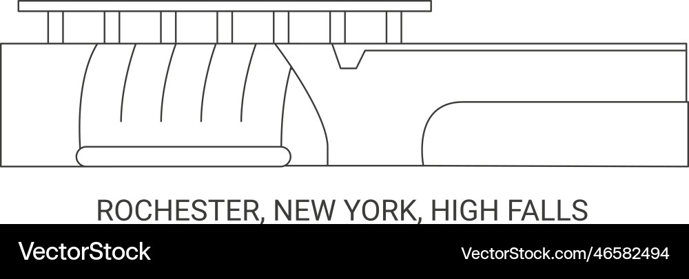 United states rochester new york high falls United states rochester new york high falls vector image
