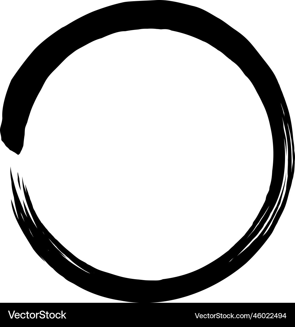 Zen japanese enso Kreis Pinsel Farbe Logo Zen japanese enso Kreis Pinsel Farbe Logo vektorbild