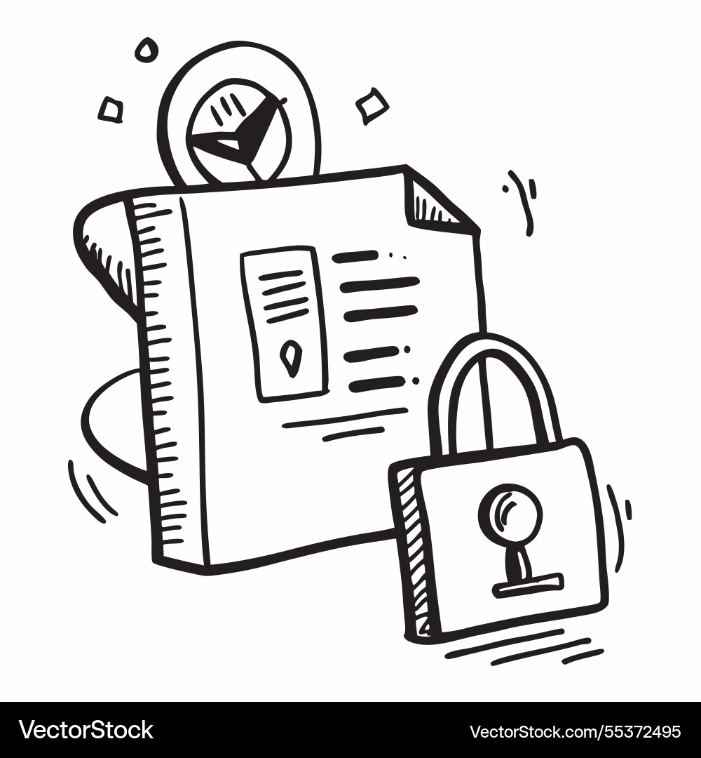 2d as data encryption icon with a padlock concept 2d as data encryption icon with a padlock concept vector image