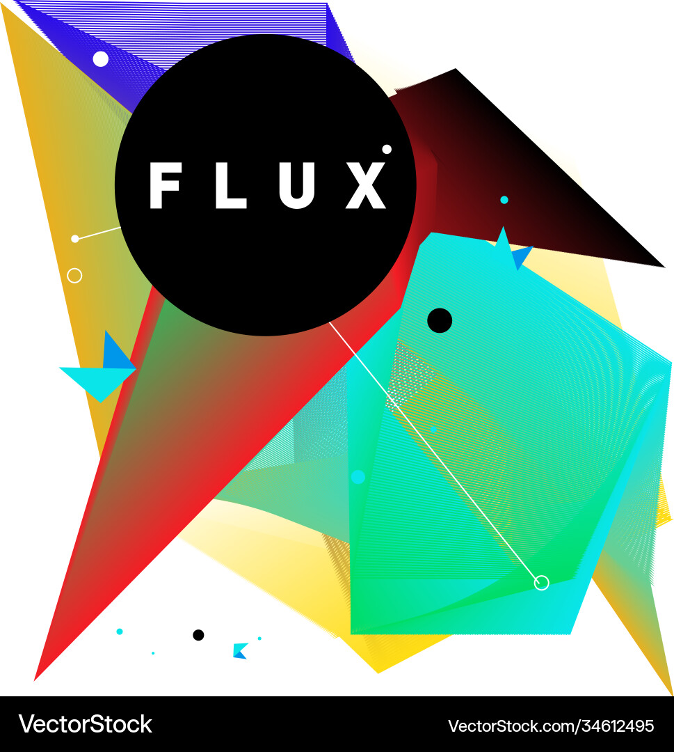 3d colorful wave background dynamic flux effect Vector Image