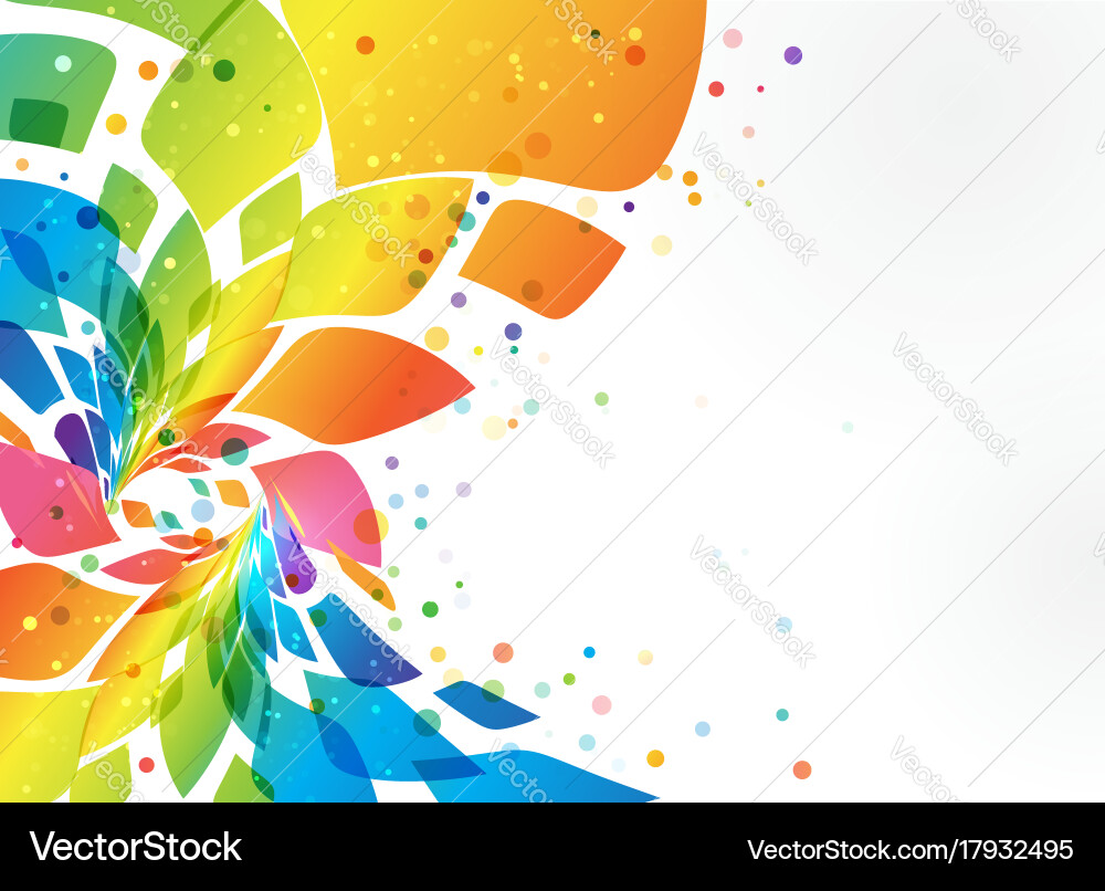 Abstract background colorful element on white Vector Image