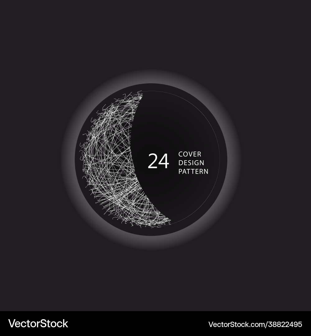 Abstract moon icon lines connect design Vector Image