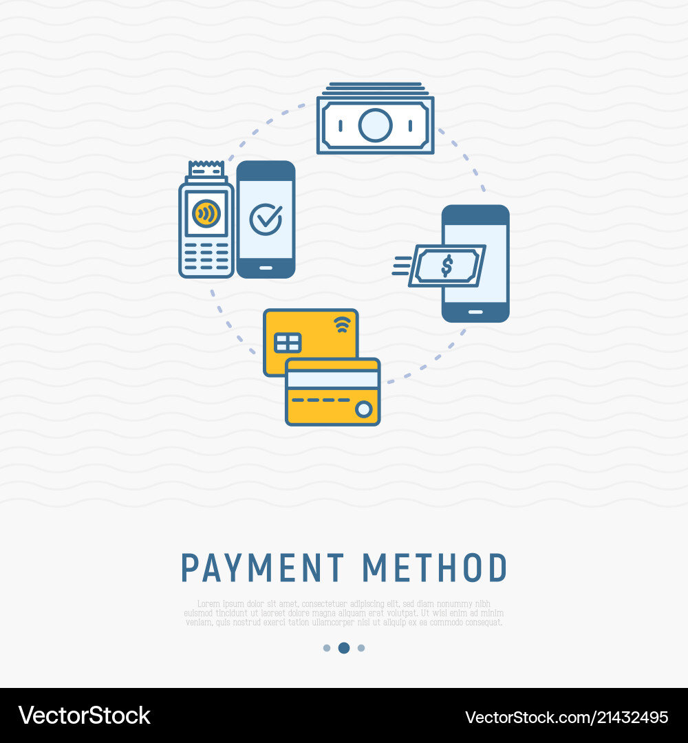 Choosing of payment method in mobile app Choosing of payment method in mobile app vector image