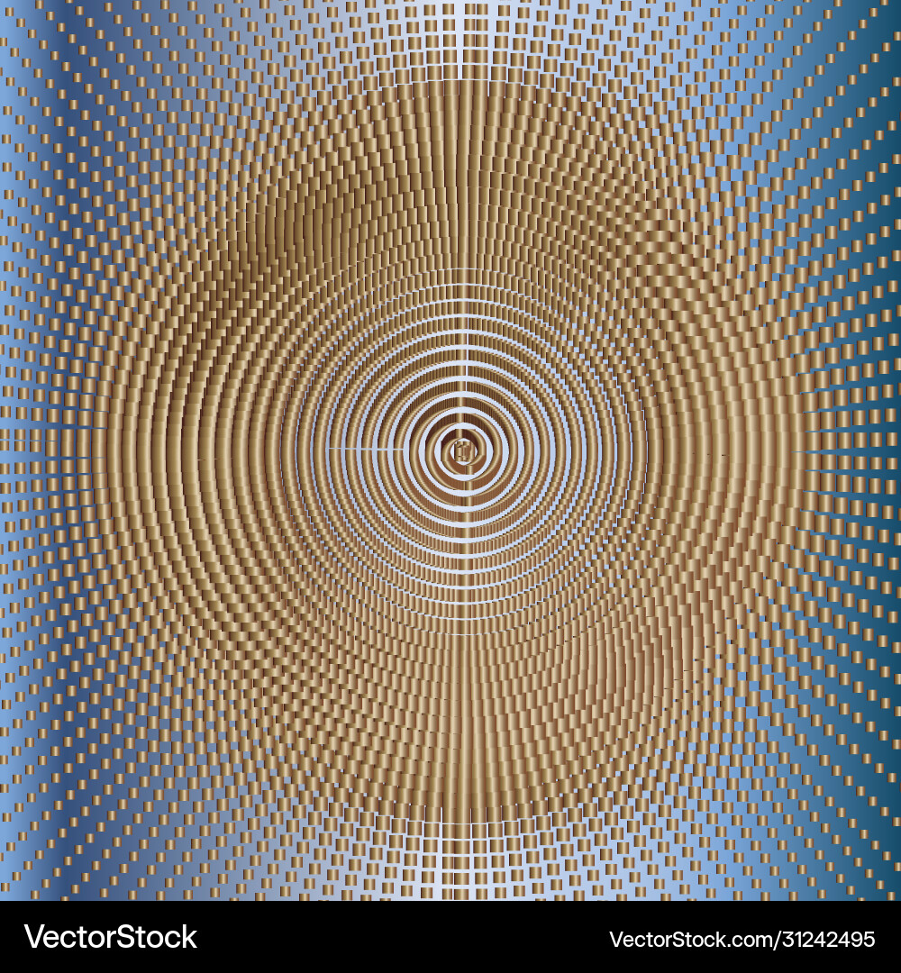 Circle with rays squares vector image