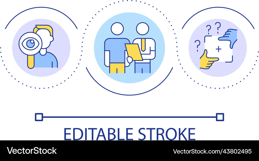 Conducting performance reviews loop concept icon Conducting performance reviews loop concept icon vector image