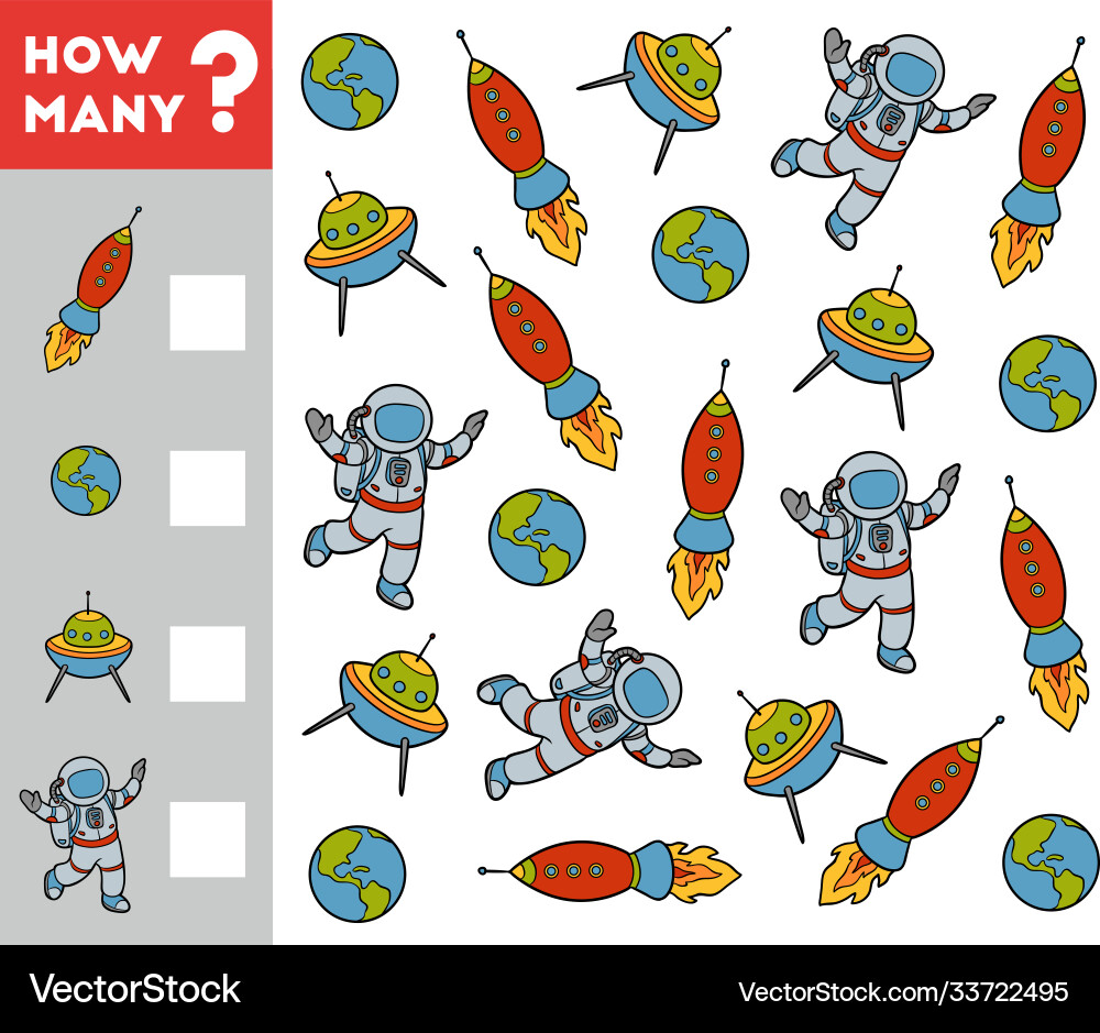 Counting game for preschool children count how Counting game for preschool children count how vector image