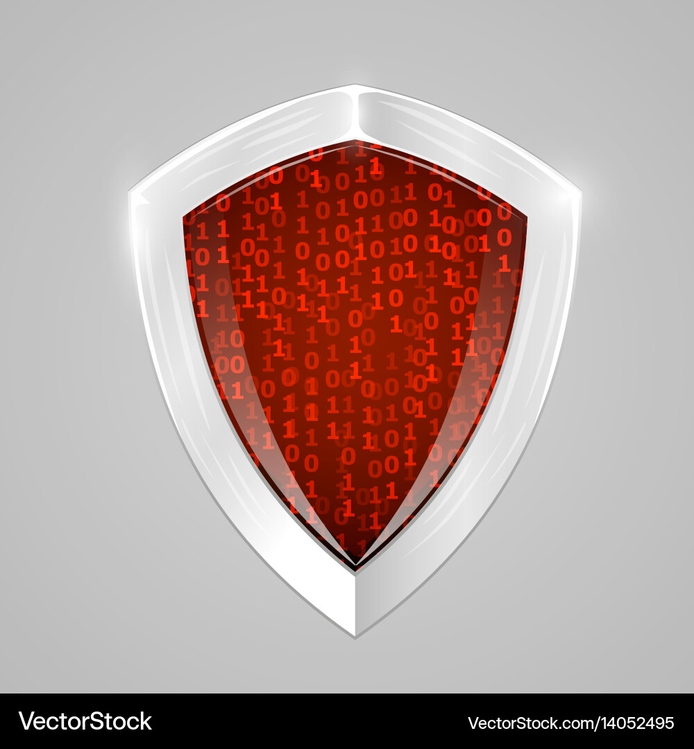 Digital Security Shield Concept Vector Image