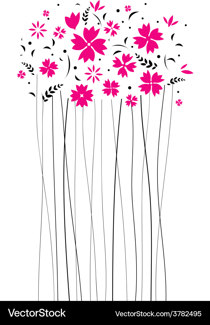 Floral Scroll Pattern Vector Image