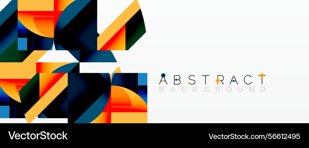 Geometric shapes overlap creating vibrant color Geometric shapes overlap creating vibrant color vector image