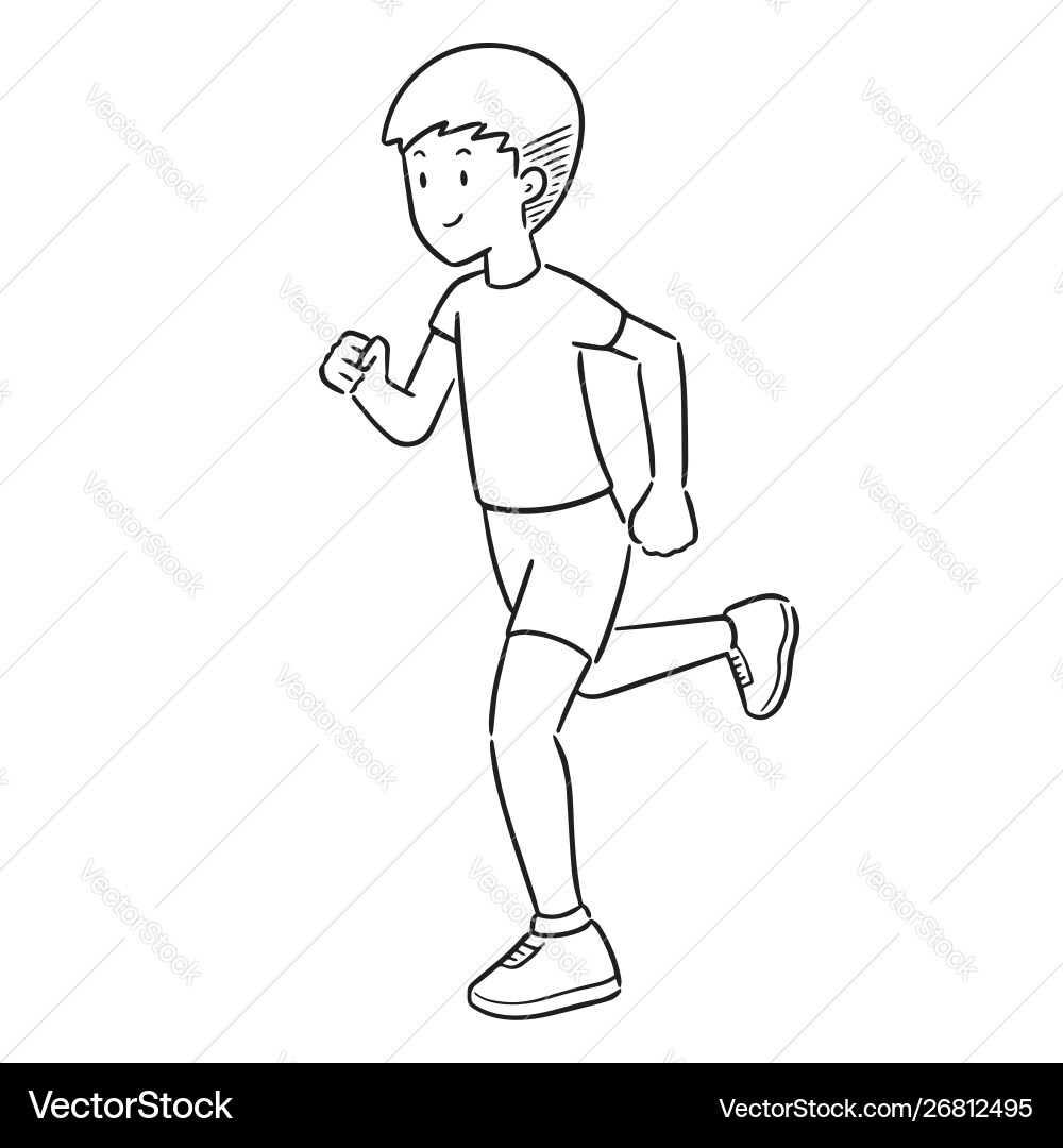 Man running Man running Vector Image