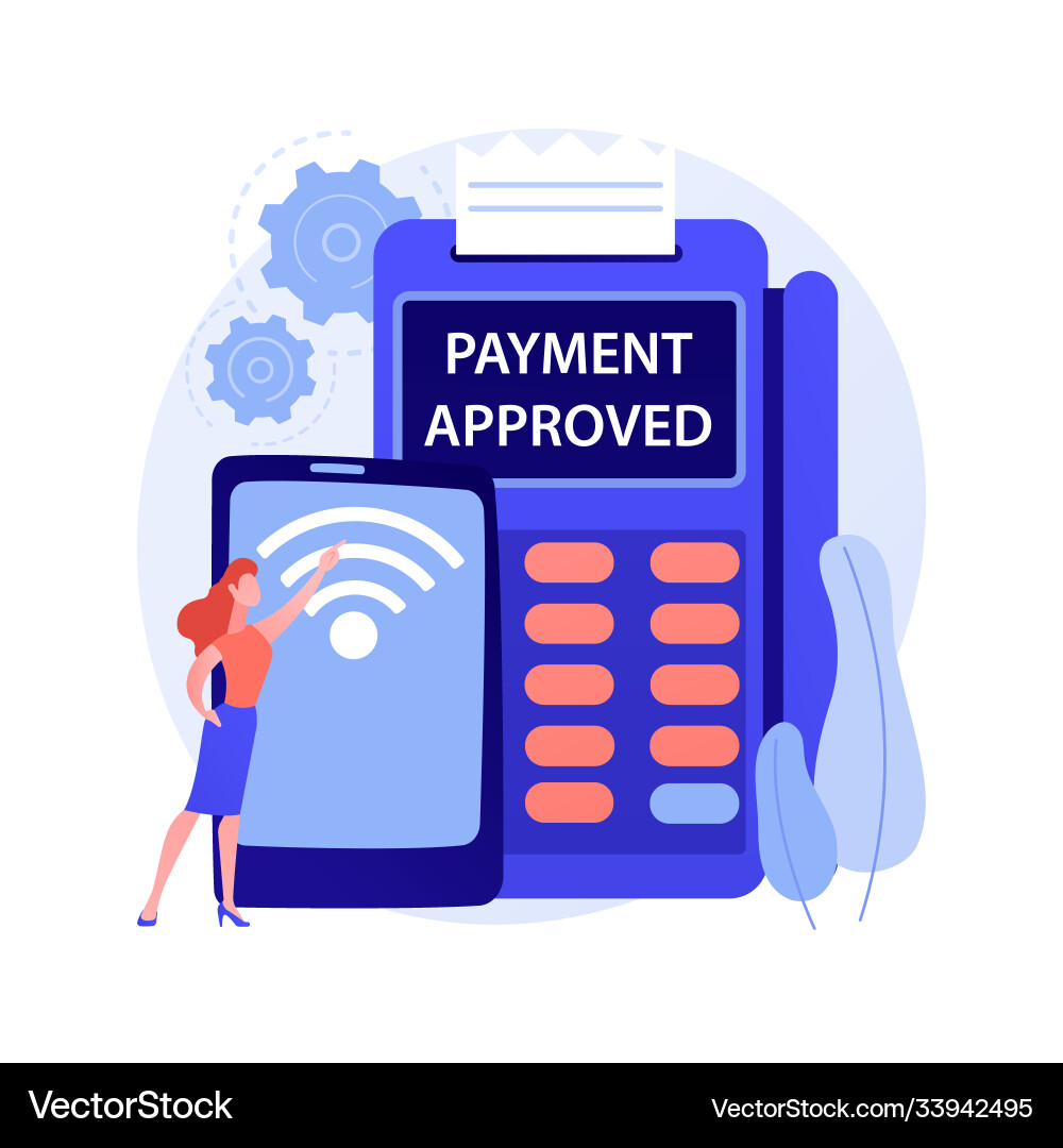 Nfc connection abstract concept Nfc connection abstract concept vector image