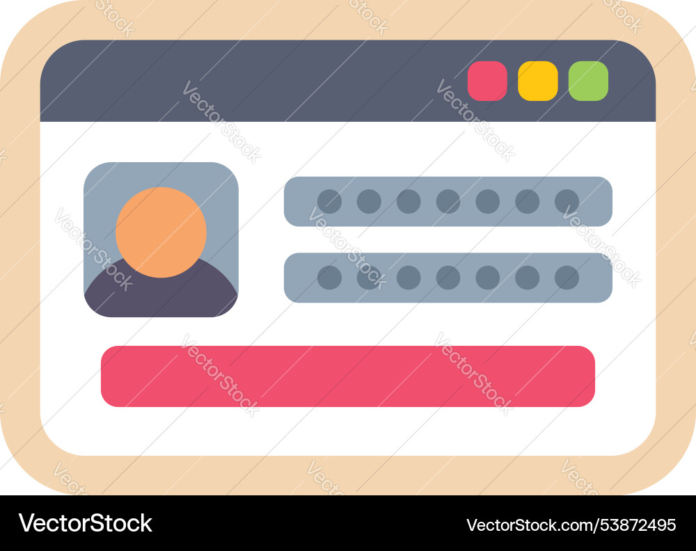Online registration form being filled on computer Online registration form being filled on computer vector image