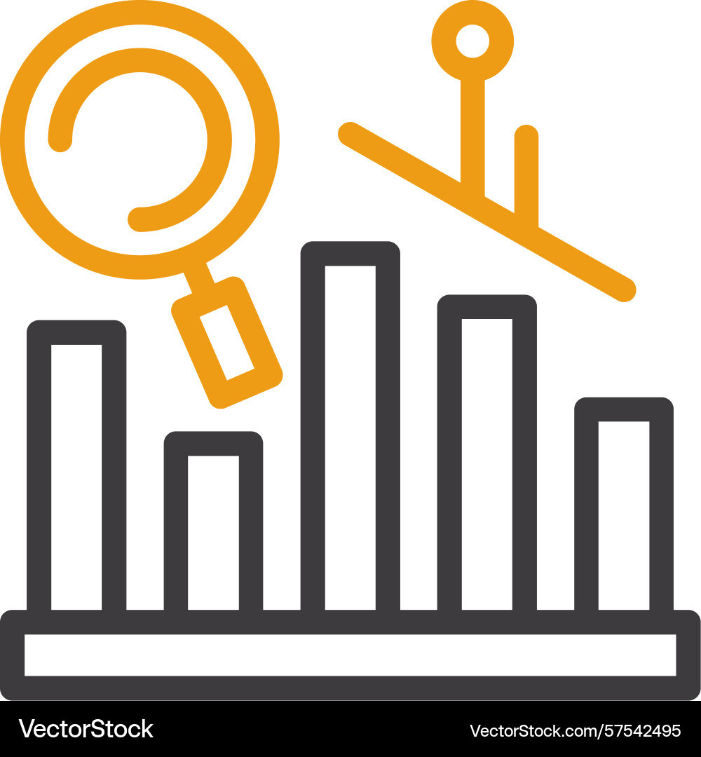 Predictive analytics two color icon vector image