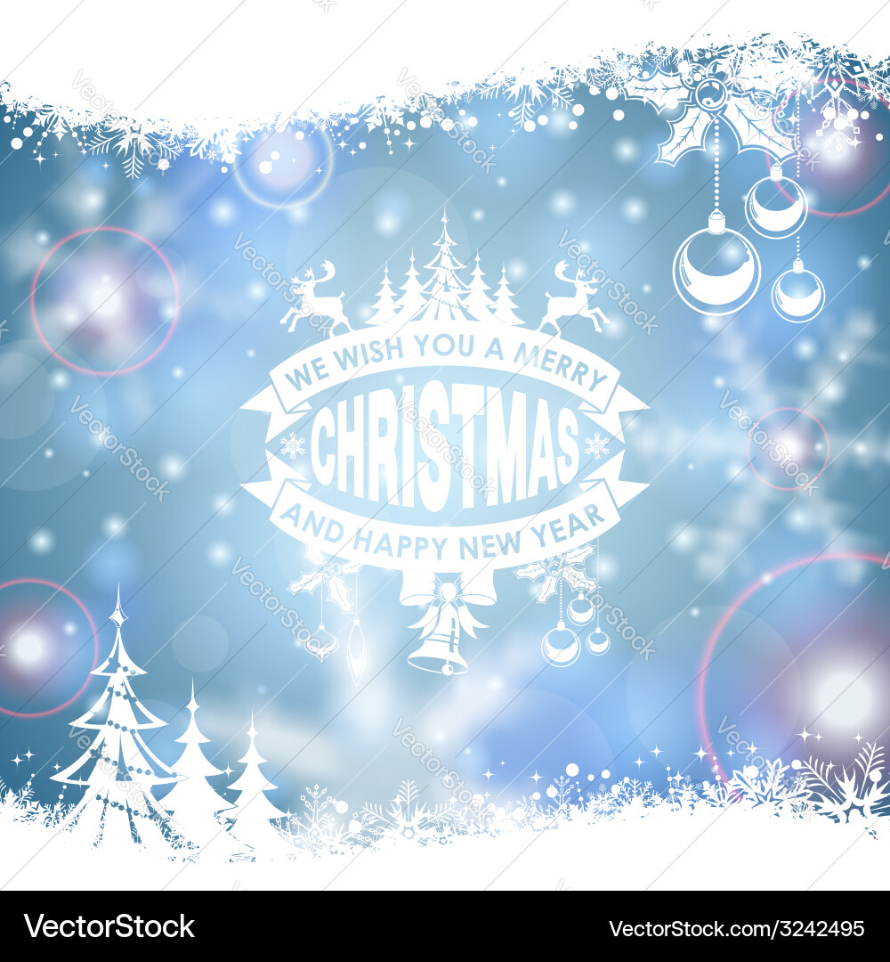 Retro Christmas Frame Vector Image