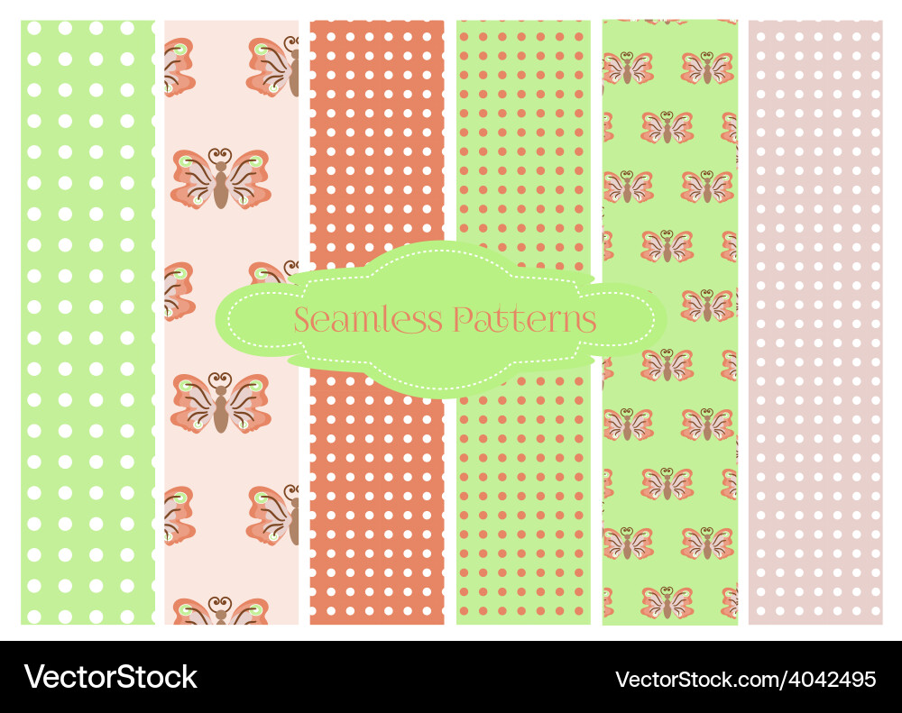 Romantic patterns Vector Image